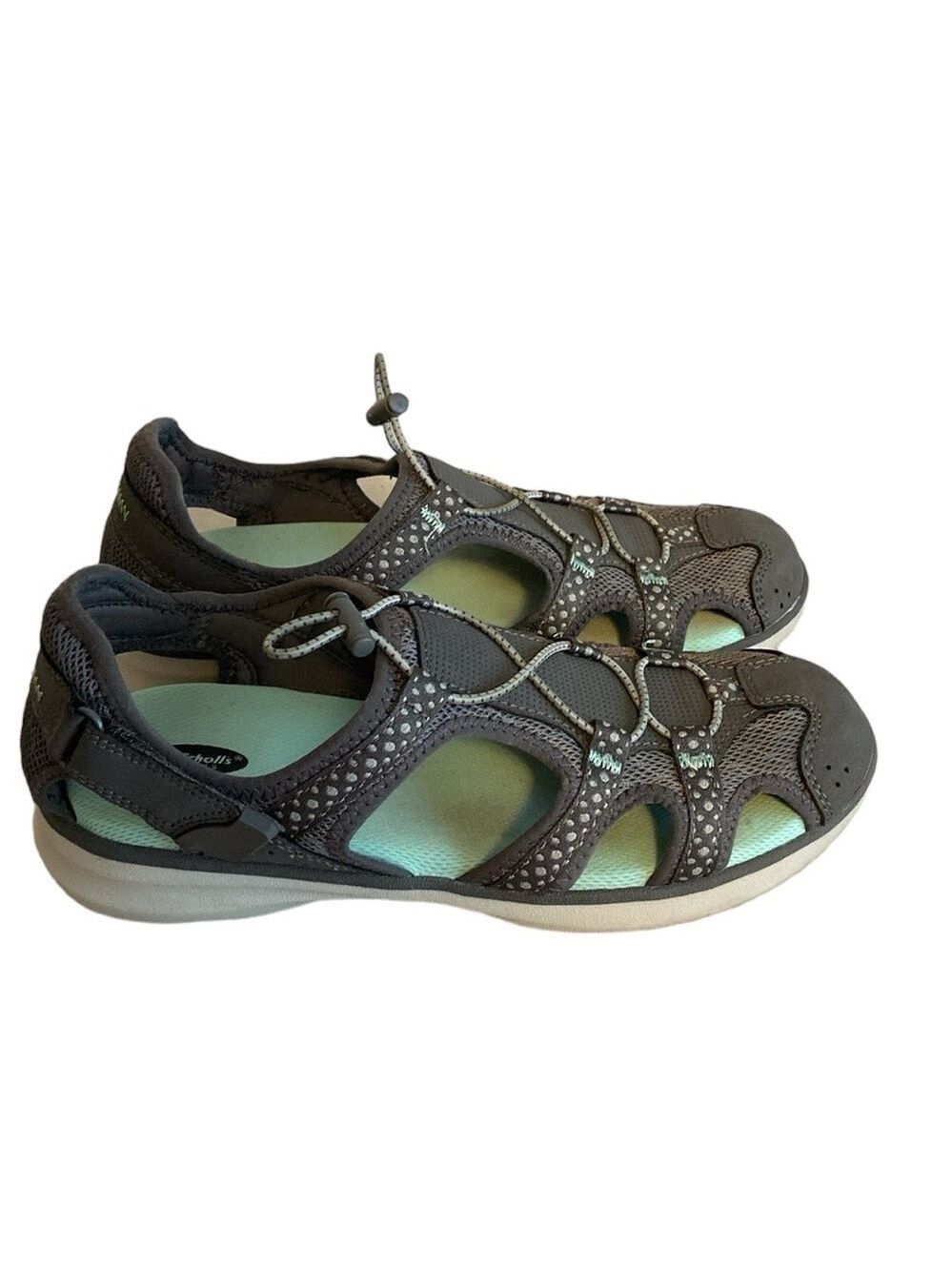 Dr. Scholl’s Cancun Fisherman Sandals Gray & Mint Green Size 7 - Picture 6 of 7